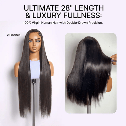 Luvme Hair MyOwn-Fit PartingMax glueless bone straight HD lace wig with baby hairs, 7x6 closure, pre-cut, plucked, and bleached ready.