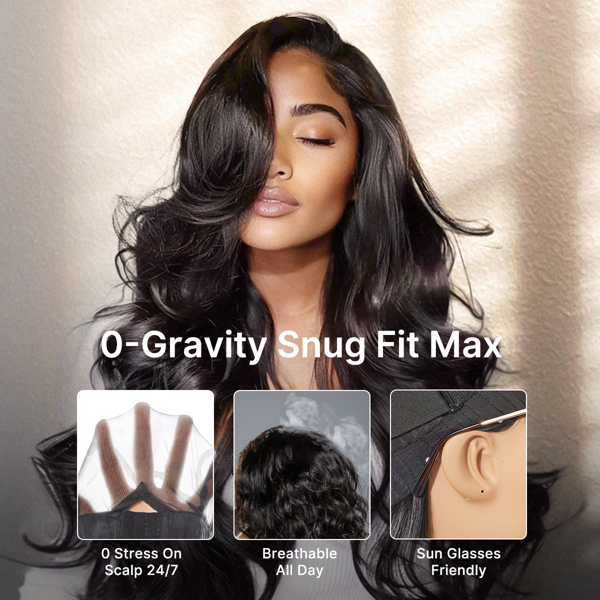 Luvme All-Day Comfort™ Ombre Brown Silky Blunt Cut Bob HD Lace Wig with 7x6 Closure and pre-cut lace, glueless style.