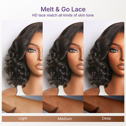 Luvme Hair All-Day Curl Hold™ loose wave HD lace front wig with 13x4 lace, pre-cut cap, and flexible adjustable fit.