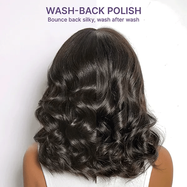 Luvme Hair All-Day Curl Hold™ loose wave HD lace front wig with pre-cut lace, flexi-fit cap, and 250% density, silkShield™ finish.