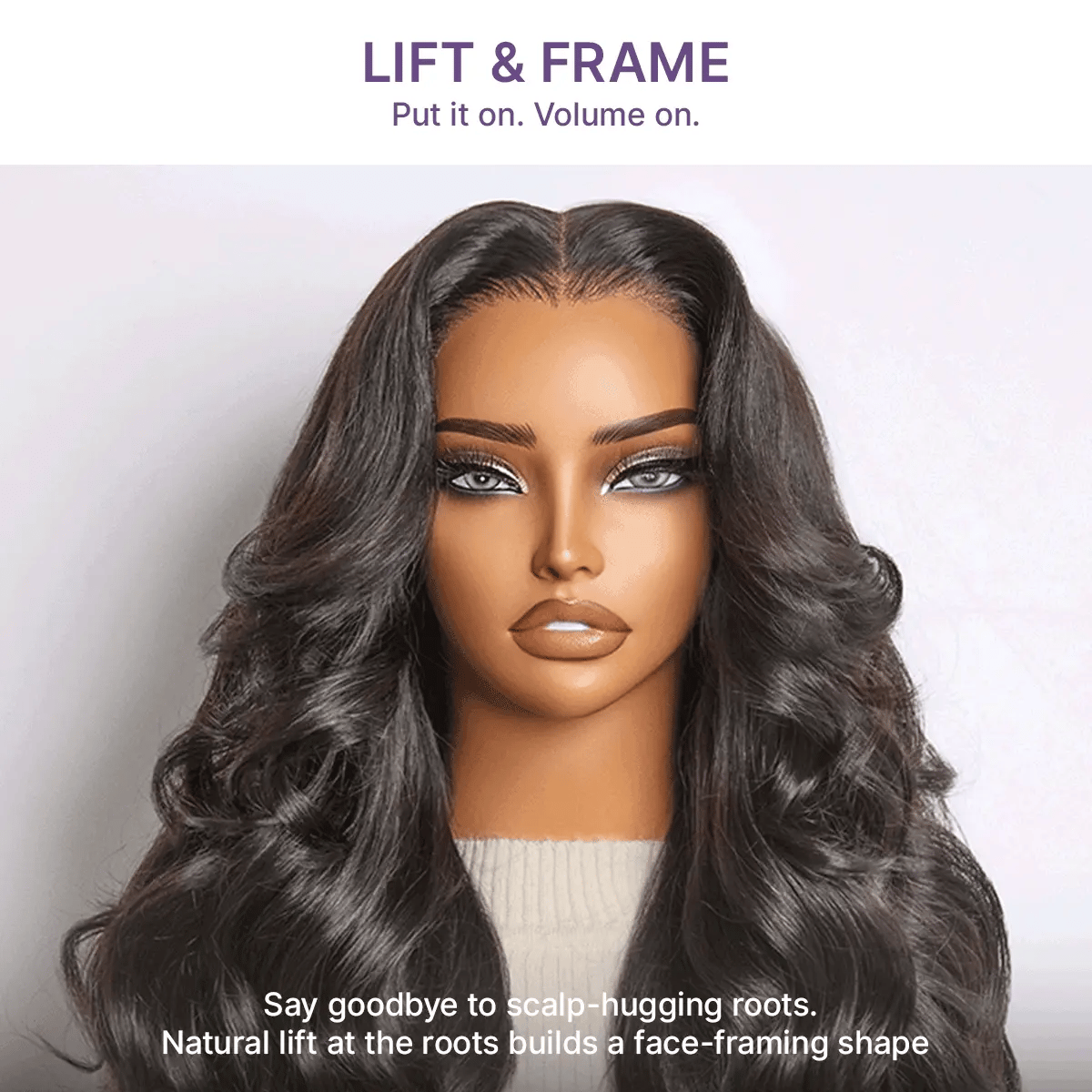 Luvme Hair All-Day Curl Hold™ Premier Grade long lace wig with loose waves, pre-cut HD lace, glueless, partingMax, and silkShield™.