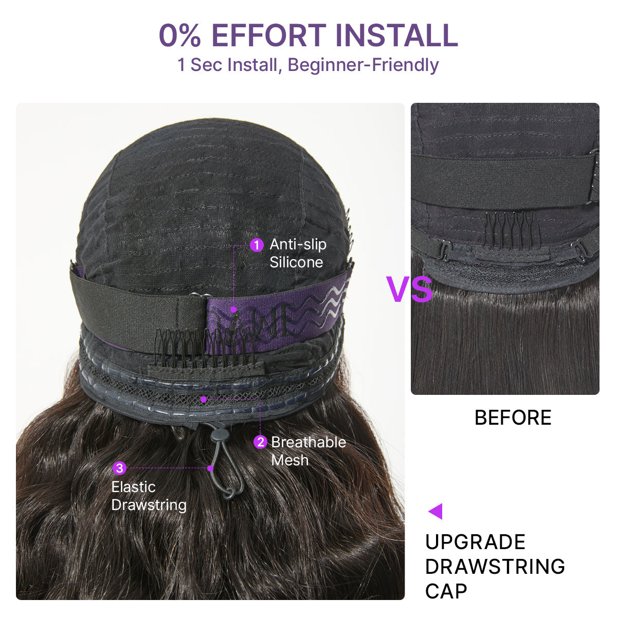 Luvme Hair All-Day Curl Hold™ glueless 13x4 HD lace front wig with loose wave style, pre-cut lace, and flexible drawstring cap.
