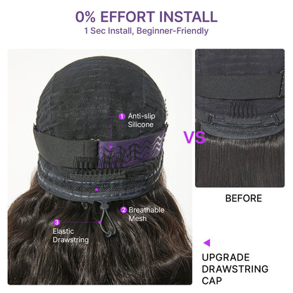 Luvme Hair All-Day Curl Hold™ glueless 13x4 HD lace front wig with loose wave style, pre-cut lace, and flexible drawstring cap.