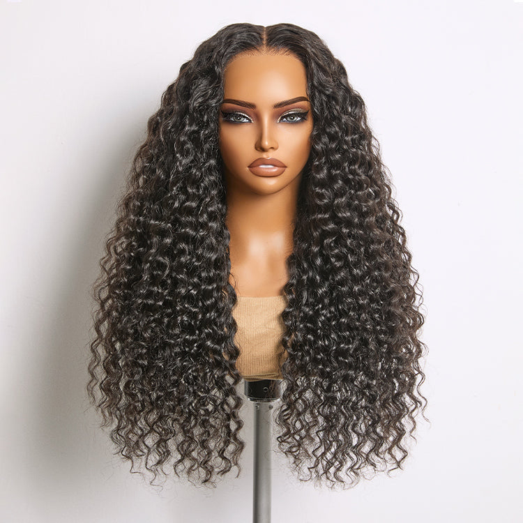 Luvme All-Day Comfort Water Wave HD lace human hair wig with 7x6 closure, soft, full, and pre-cut lace, 180% density.