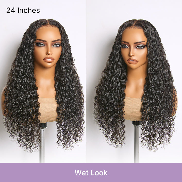 Luvme All-Day Comfort Water Wave HD Lace Human Hair Wig with 7x6 closure, soft full density, pre-cut lace, glueless fit