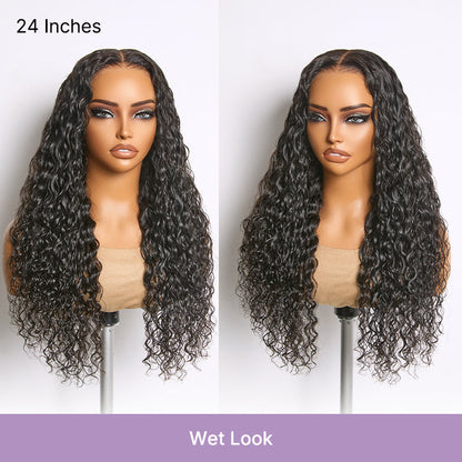 Luvme All-Day Comfort Water Wave HD Lace Human Hair Wig with 7x6 closure, soft full density, pre-cut lace, glueless fit