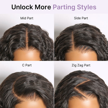 Luvme All-Day Comfort Water Wave HD Lace Human Hair Wig with 180% density, glueless 7x6 closure, soft and full look