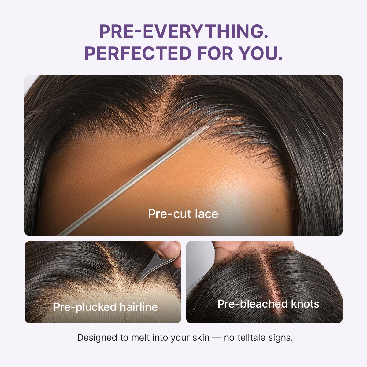 Luvme Hair PreMax Super Natural layered straight lace frontal wig with face-framing cut and human hair, glueless fit.