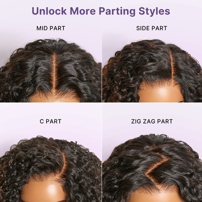 Luvme Hair Wear & Go Ombre Brown Fluffy Curly 5x5 HD lace wig with pre-cut glueless closure and 180% density