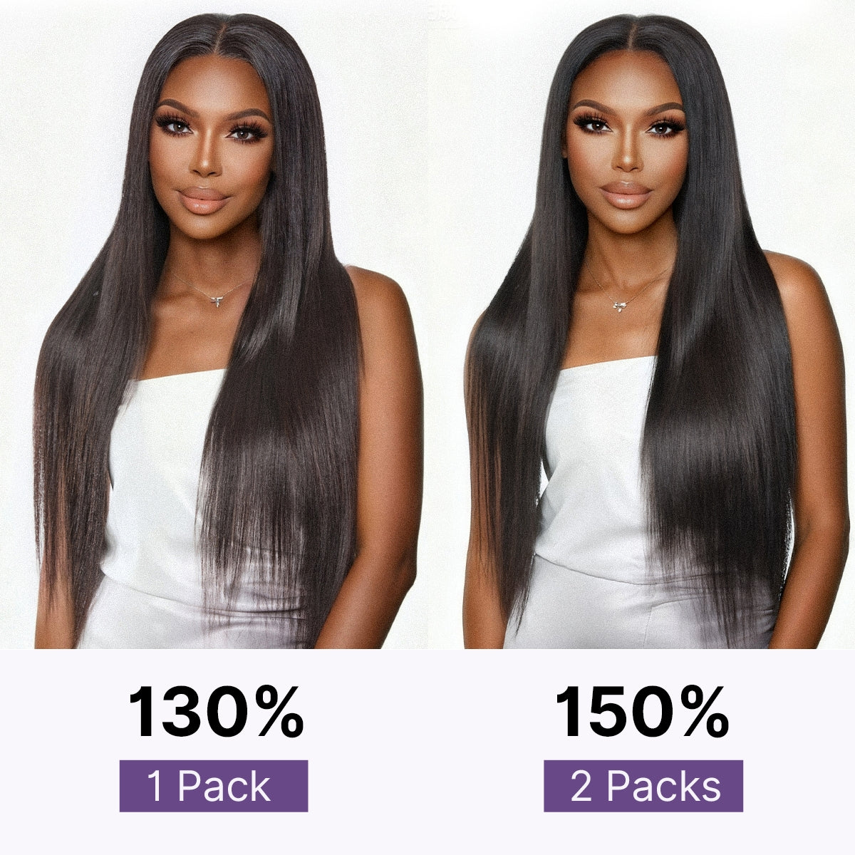 Luvme Hair Silky Straight 0.59mm invisible clip-in hair extensions, seamless blend, lightweight, 100g, 7pcs or 6pcs for daily styling