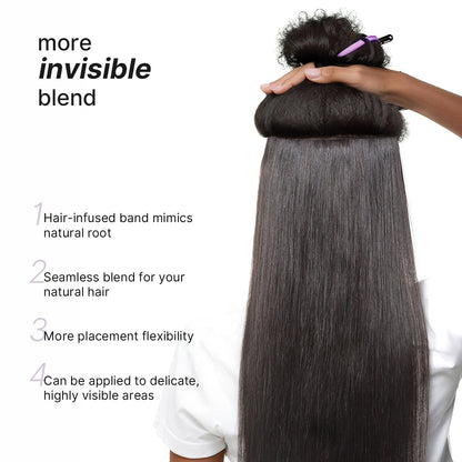 Luvme Hair Silky Straight 0.59mm invisible clip-in hair extensions, seamless blend, lightweight for daily styling, 7 or 6 pieces