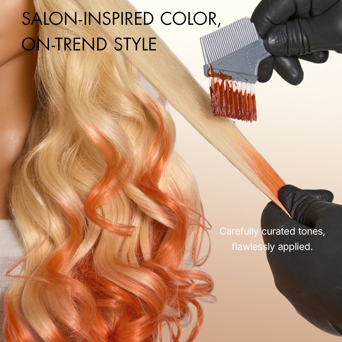 Luvme Hair 613 Blonde to Ginger Ombre Body Wave lace front wig with glueless ear-to-ear 13x4 HD lace, pre-cut lace, and adjustable drawstring cap