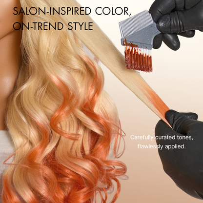 Luvme Hair 613 Blonde to Ginger Ombre Body Wave lace front wig with glueless ear-to-ear 13x4 HD lace, pre-cut lace, and adjustable drawstring cap