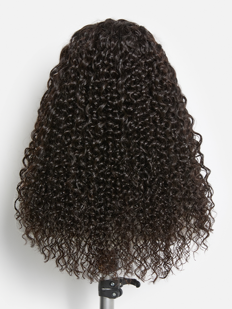 Luvme Hair Boho Fulani Braids Water Wave 13x4 frontal lace wig with pre-cut lace and human hair, natural water wave texture