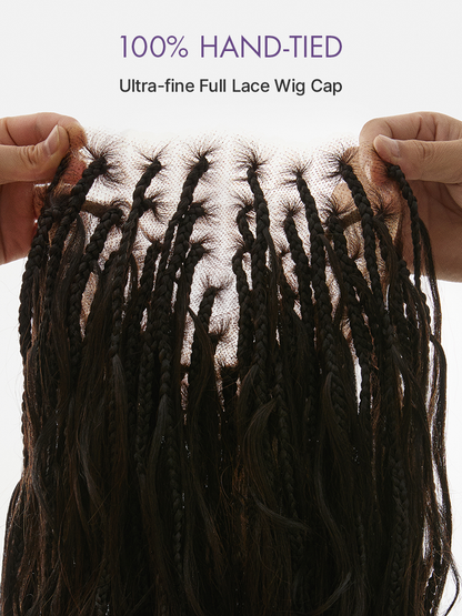 Luvme Hair OwnScalp™ HD full lace knotless boho curls braided bob wig with pre-cut lace and flexible drawstring cap