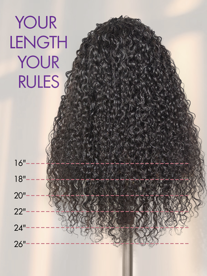 Luvme Too Easy Texture 3-in-1 water wave half wig with 180% density, glueless flexi-fit drawstring design, Luvme Hair