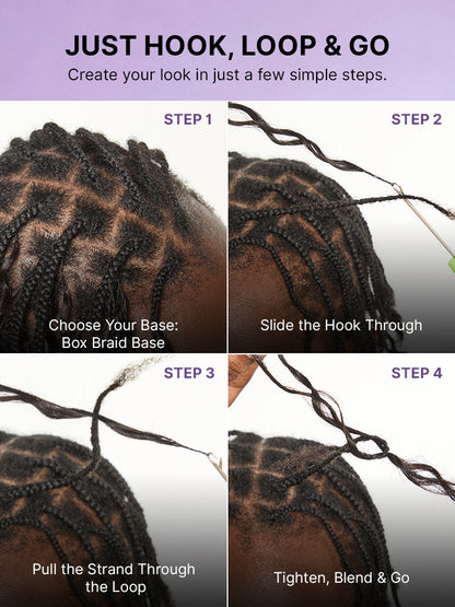 Miracle Knots Crochet Hair Wet and Wavy Water Wave | Kinky Straight for Boho Braids | Crochet Weaves | Fulani Braids | Twists Pre-Separated Lightweight Full & Soft Pre-Looped Human Hair Extensions Protective Style-09