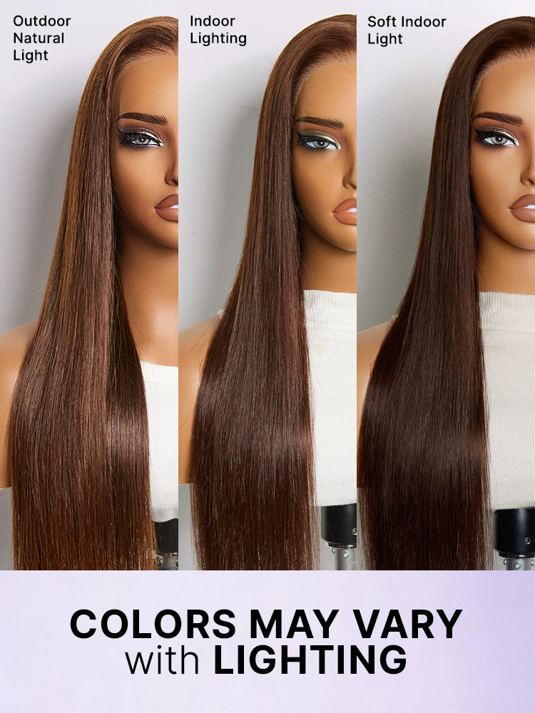 PreMax Wigs | Super Natural Hairline Silky Straight Glueless 13x4 Frontal Lace Wig Human Hair Pre-Cut Lace-44