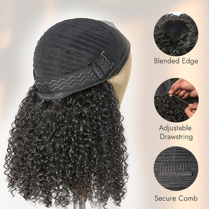 Luvme Too Easy Texture™ 3-In-1 Half Wig 180% Density Water Wave Glueless Flexi-Fit Drawstring Wig-28