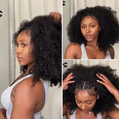 Luvme Too Easy Texture™ 3-In-1 Half Wig 180% Density Water Wave Glueless Flexi-Fit Drawstring Wig-25