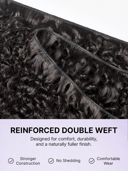 Luvme Hair Burmese curly 100% virgin human hair bundle showcasing soft, voluminous, and tightly curled texture.