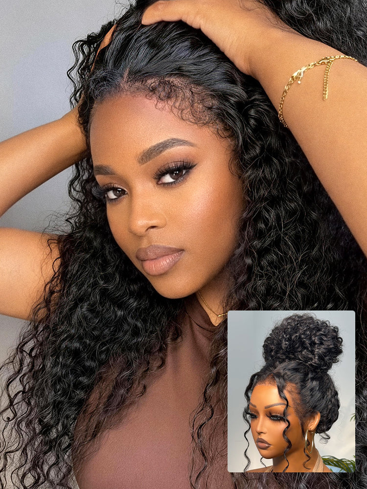 Luvme Hair PreMax 180% density water wave lace wig with 13x4 frontal, pre-cut edges, and flexible drawstring cap