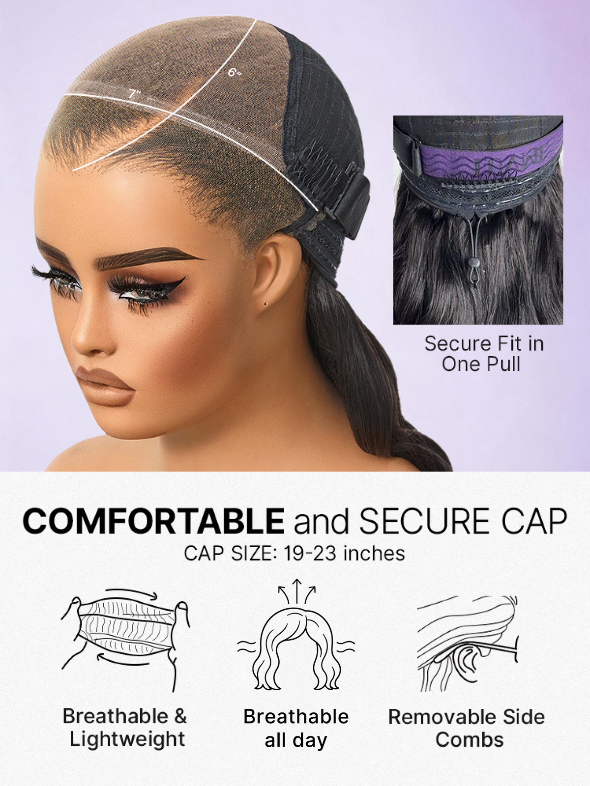 Luvme All-Day Comfort Blonde Highlight Yaki Straight Wig with 7x6 HD Lace Closure, layered, butterfly cut, glueless, pre-cut lace