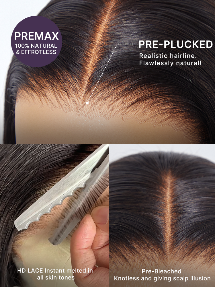 Luvme All-Day Comfort Blonde Highlight Yaki Straight Lace Wig with 7x6 HD Lace Closure and layered butterfly cut style