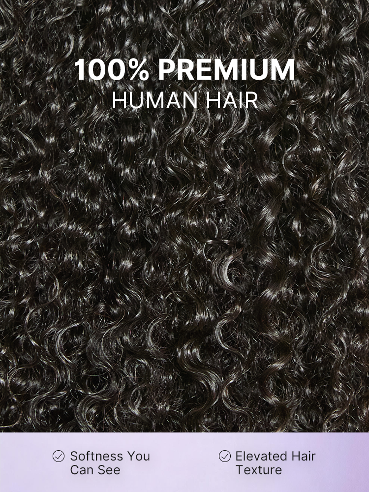 Luvme Hair beginner-friendly kinky curly glueless lace wig with bangs, 200% density, 5x5 closure, fits all head sizes