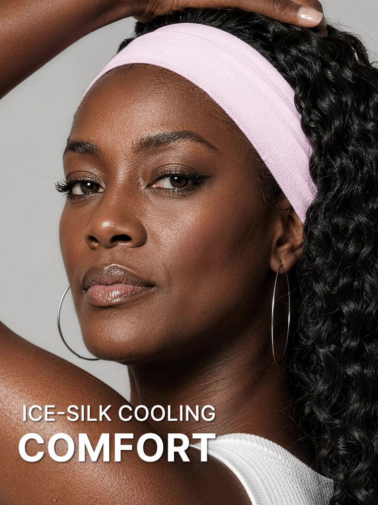 Beginner Friendly Water-Wave Wet and Wavy Headband Wig with Integrated Cooling Silk Headband, Effortless Wet-to-Dry Transformation (Get 2 Free Headbands)-31
