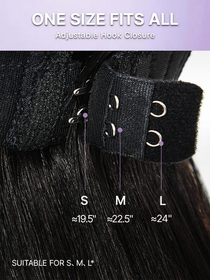 Luvme All-Day Comfort™ wig with 180% density, ombre brown, butterfly cut layered straight human hair, glueless 7x6 lace closure