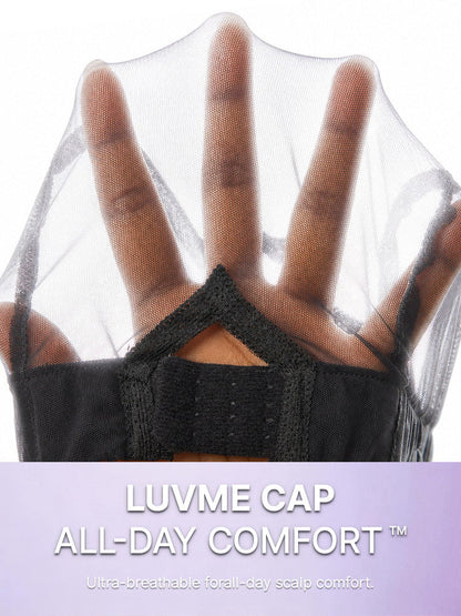 Luvme All-Day Comfort™ bone straight HD lace wig with baby hair, 180% or 250% density, pre-cut 7x6 closure, glueless style.