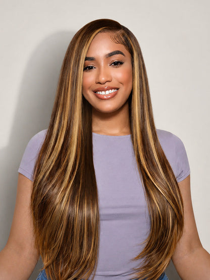 US Only | Luvme All-Day Comfort™ Wig 180% / 250% Density Bone Straight with Baby Hair PartingMax Glueless 7x6 Closure HD Lace Wig Pre-Cut Lace-107