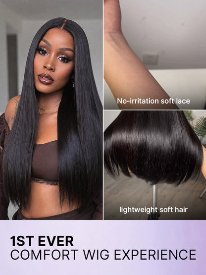 Luvme Hair AiryFit™ Scalp Care long wig with silky straight, middle part, glueless 5x5 lace closure, pre-cut lace, natural scalp look