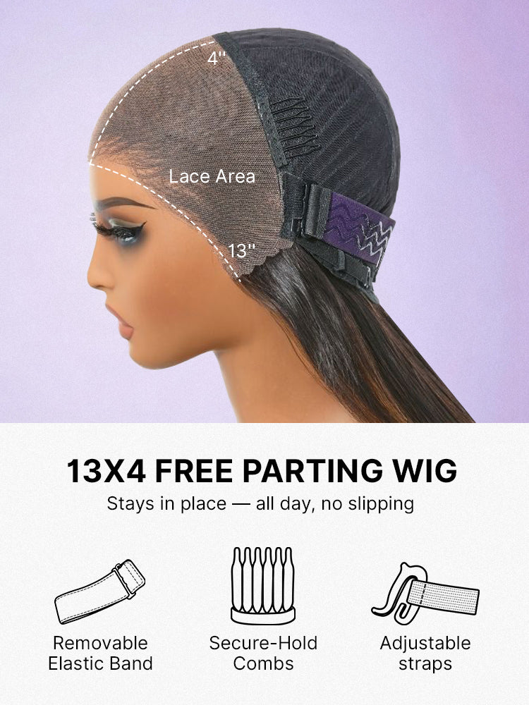 PreMax Wigs | Super Natural Hairline Silky Blunt Cut Bob Glueless 13x4 Frontal Lace Human Hair Short Wig Pre-Cut Lace-53