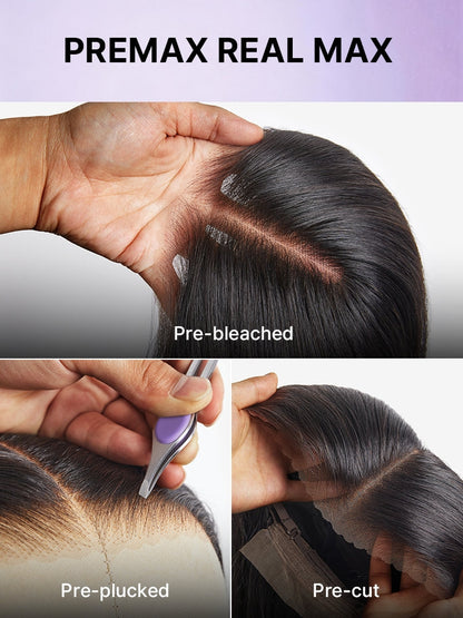 Luvme Hair AiryFit™ Scalp Care Wig with silky straight, middle part, glueless 5x5 lace closure, long pre-cut lace wig.