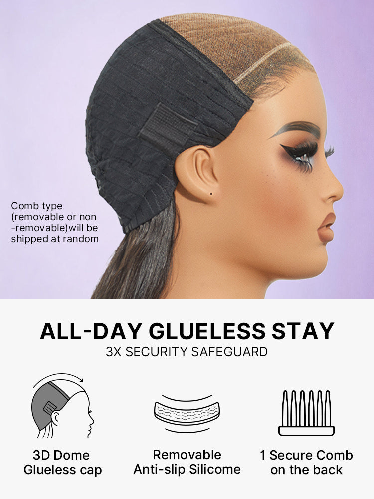 Luvme All-Day Comfort™ Wig 180% Density Loose Body Wave Glueless 7x6 Closure HD Lace Human Hair Wig with Bangs Pre-Cut Lace-108