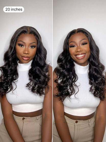 Luvme U Part Wig with body wave, straight, kinky, and deep wave human hair styles displayed on a mannequin head.