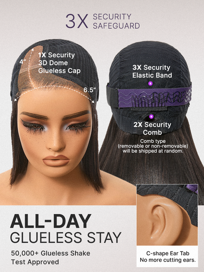 AiryFit™ Scalp Care Wigs | Effortless Water Wave Snugfit Glueless 5x5 Closure Pre-Cut Lace Curly Wig-38