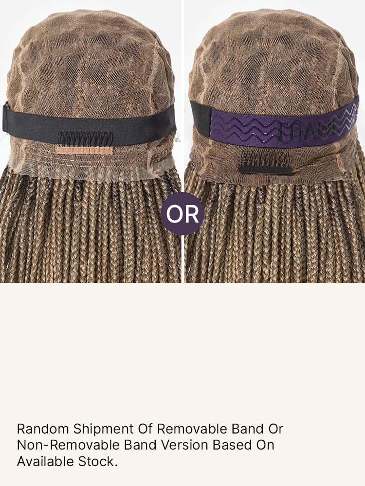 OwnScalp™ 613 Blonde Lightweight Salon-Like Braids with a Real Scalp Look Full HD Lace Knotless Box Braided Wig Drawstring Cap - US Only-85