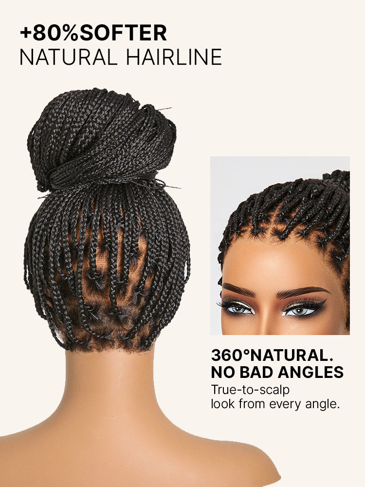OwnScalp™ 613 Blonde Lightweight Salon-Like Braids with a Real Scalp Look Full HD Lace Knotless Box Braided Wig Drawstring Cap - US Only-82