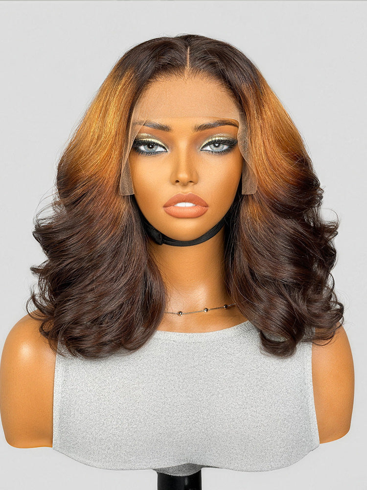 Luvme Hair PreMax 180% Density 12-inch 13x4 HD lace frontal wig with pre-cut lace and custom styling, natural hairline.