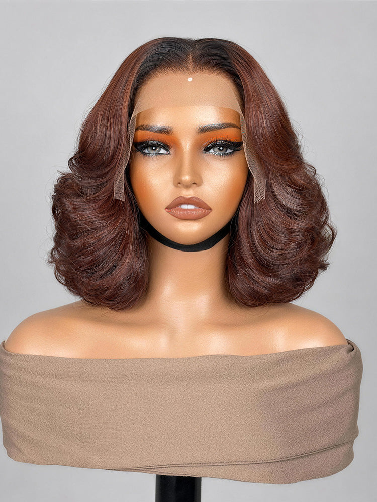 PreMax 180% Density 12 Inch 13x4 Frontal HD Lace Custom Wig Pre-cut Lace-10