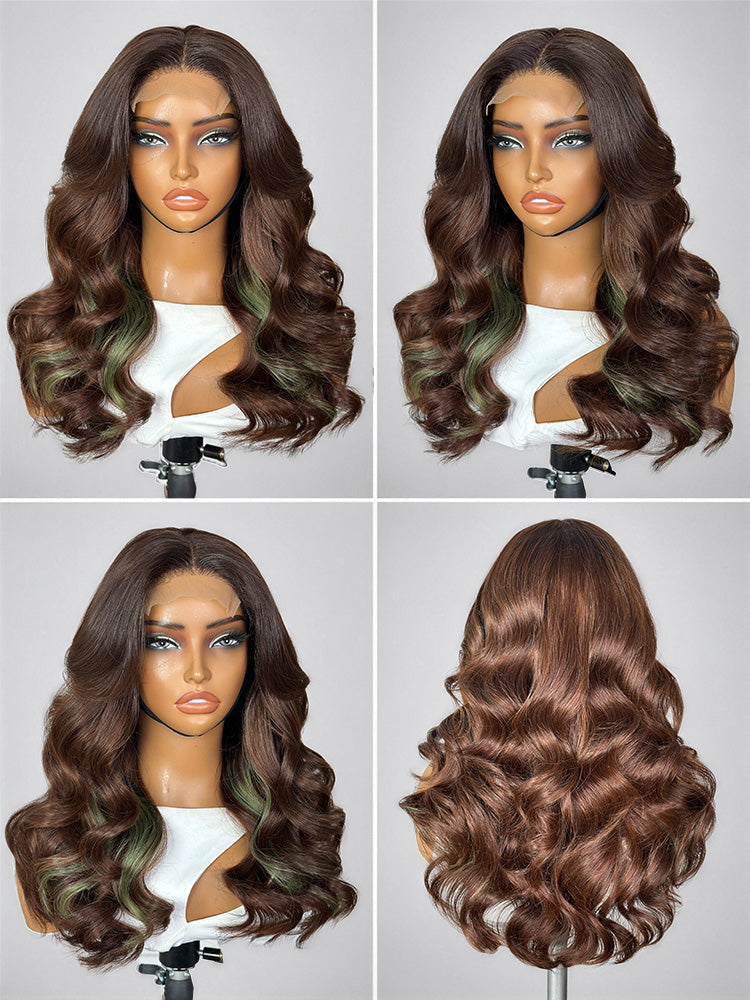Luvme Hair PreMax 180% density 18-inch 5x5 closure HD lace custom wig with pre-cut lace and natural hair texture.