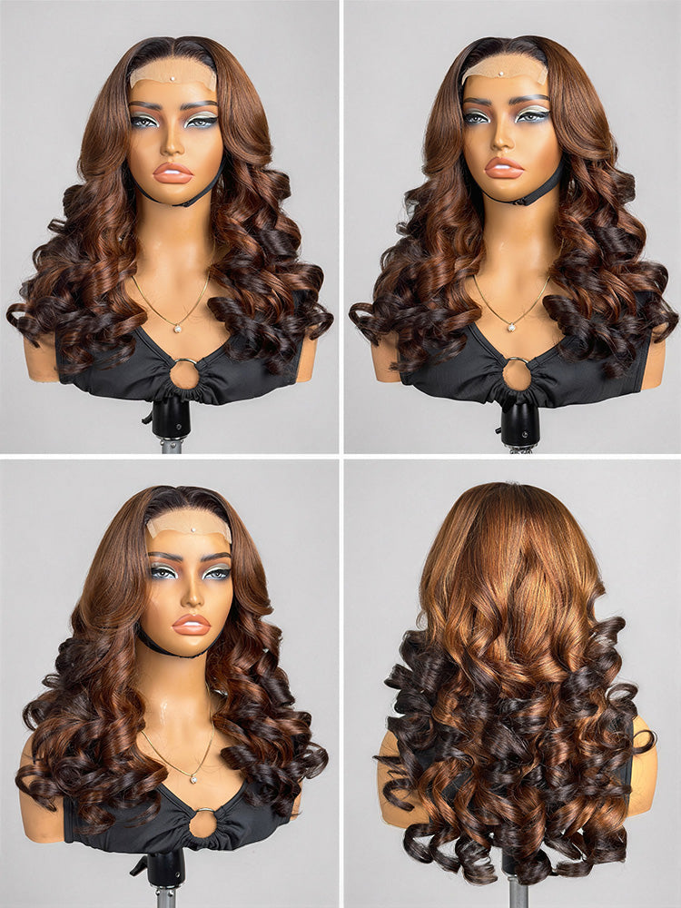 Luvme Hair PreMax 180% density 18-inch 5x5 HD lace closure wig with pre-cut lace, natural black color, styled for a seamless look.