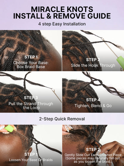 Luvme Hair Miracle Knots colored crochet hair with wet and wavy ombre mix brown style, full lightweight pre-looped human hair extensions.