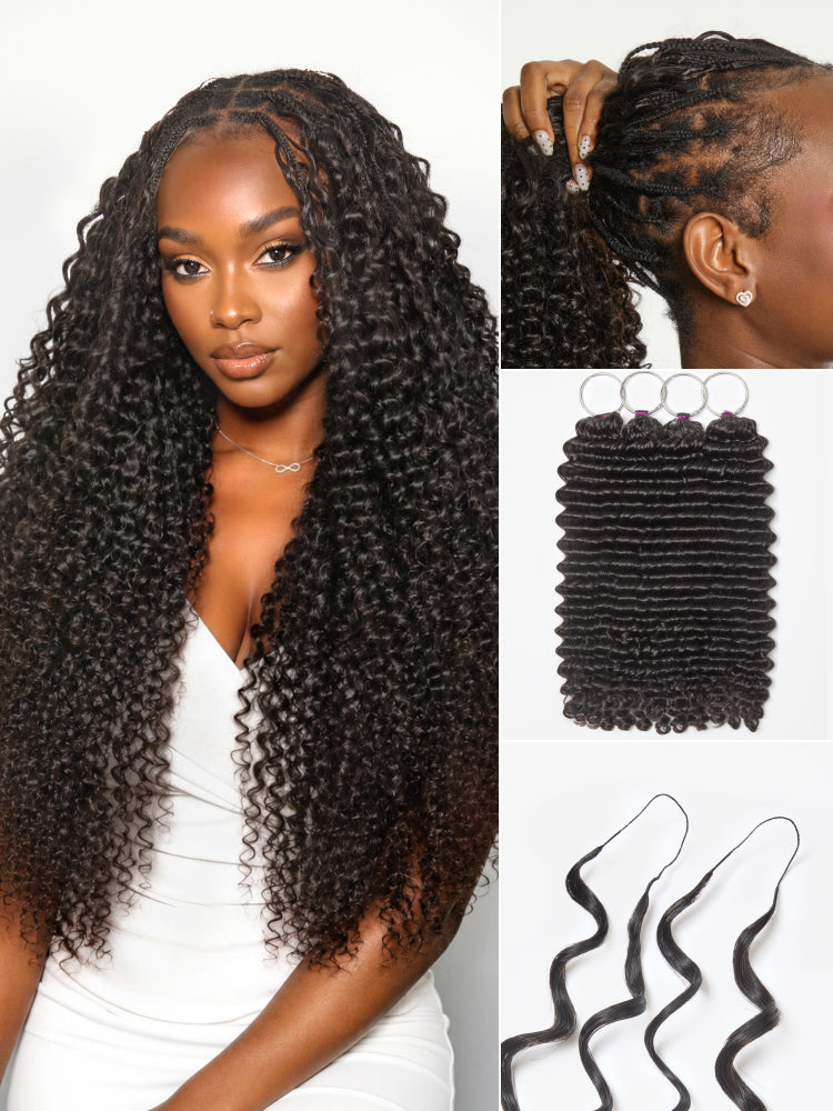Miracle Knots Colored Crochet Hair Ombre | Mix Brown for Boho Braids | Crochet Weaves|  Fulani Braids | Twists Pre-Separated Lightweight Full & Soft Pre-Looped Human Hair Extensions Protective Style-36