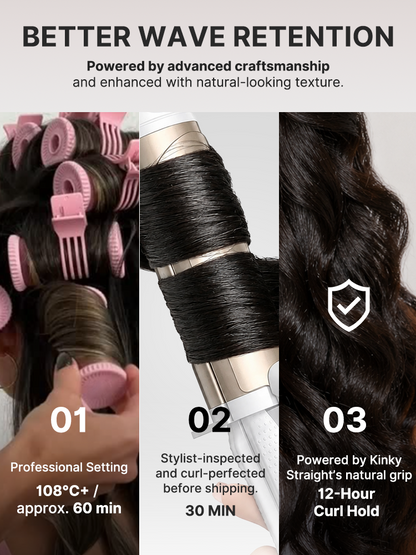 Luvme All-Day Comfort™ wig with layered kinky body wave, 180% density, HD lace, 7x6 closure, natural parting, glueless design