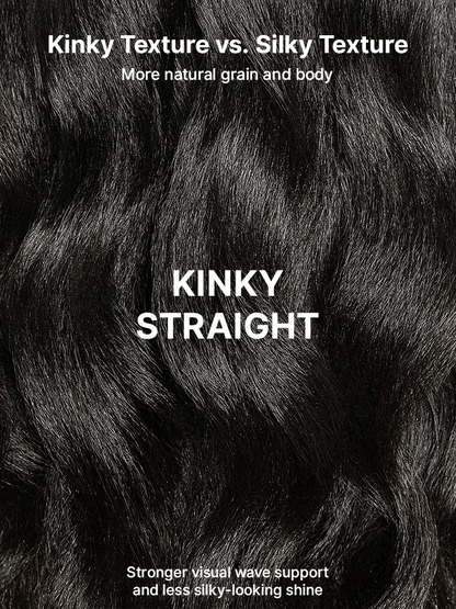 Luvme All-Day Comfort™ HD lace wig with layered kinky body wave and straight parting, 7x6 closure, natural-looking pre-cut lace.