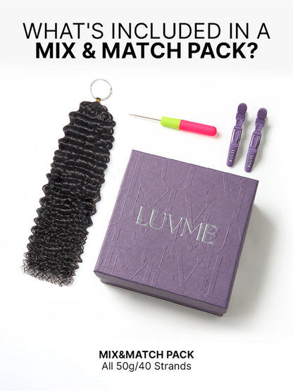 Miracle Knots Crochet Hair Wet and Wavy Water Wave | Kinky Straight for Boho Braids | Crochet Weaves | Fulani Braids | Twists Pre-Separated Lightweight Full & Soft Pre-Looped Human Hair Extensions Protective Style-25